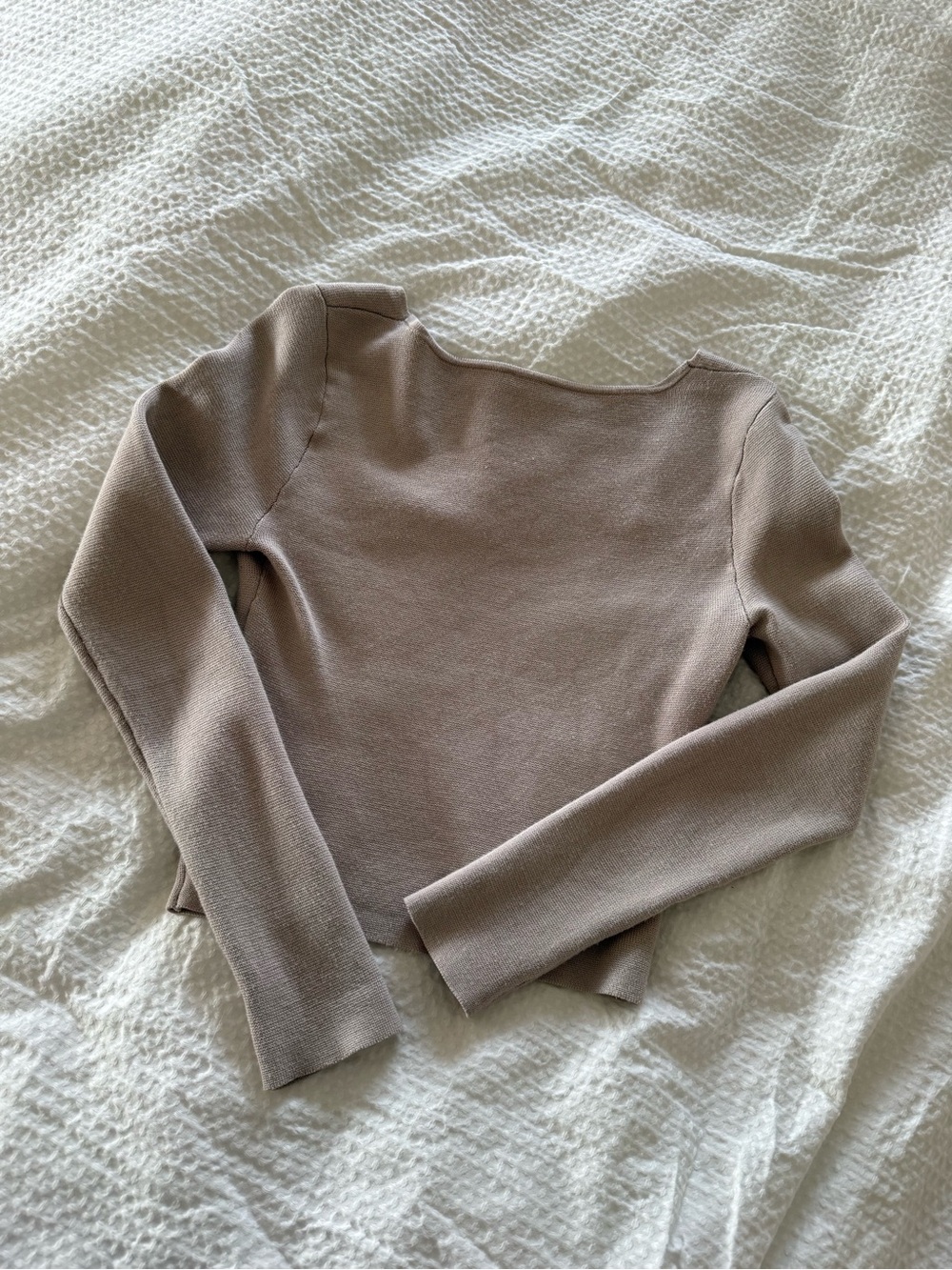 Abercrombie & Fitch Mauve/Taupe Long Sleeve Scoop Neck Sweater - Picture 3 of 4